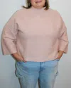 Ellison Abbey Ribbed Sweater - Plus In Blush