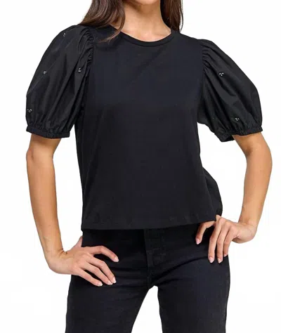 Ellison Brenna Puff Sleeve Sweater In Black