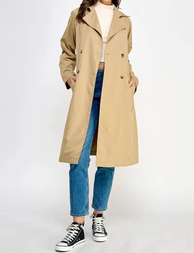 Ellison Carol Trench Coat In Khaki