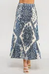 Ellison Classic Touch Pleated Skirt In Blue In Multi