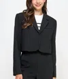 Ellison Cropped Blazer In Black In Black