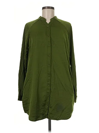 Pre-owned Ellison Long Sleeve Blouse In Green