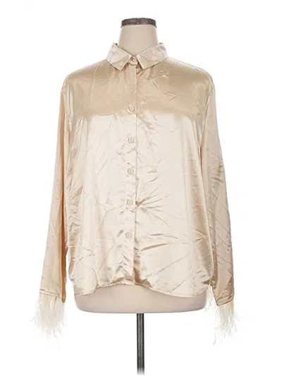 Pre-owned Ellison Long Sleeve Blouse In Ivory