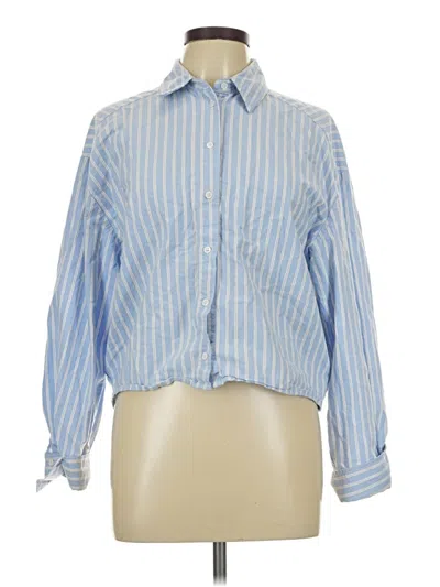 Pre-owned Ellison Long Sleeve Button Down Shirt In Blue