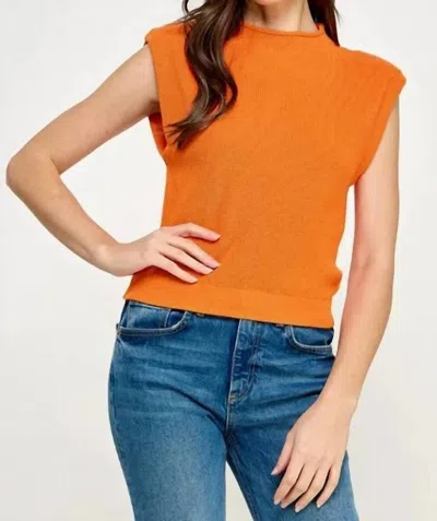 Ellison Muscle Knit Top In Orange