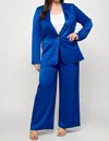 Ellison Power Play Wide Leg Plus Pant In Royal Blue In Blue