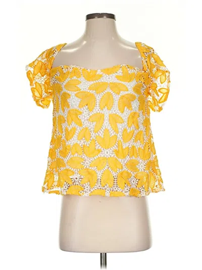 Pre-owned Ellison Short Sleeve Blouse In Yellow