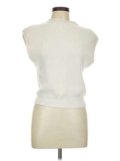 Pre-owned Ellison Sleeveless Blouse In White