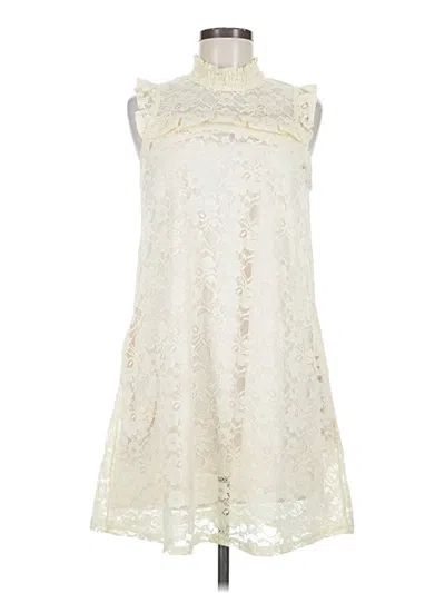 Pre-owned Ellison Sleeveless Top Ivory Halter Neckline Tops