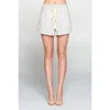 Ellison Stripped Shorts In White In White