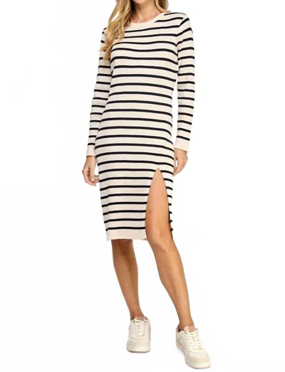 Ellison Sweater Ribbed Dress In White