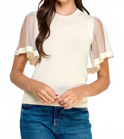 Ellison Whispers Top In Ivory In Neutral