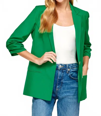 Ellison Women's Folded Sleeve Blazer In Kelly Green