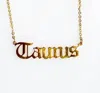 Ellison+young Gold Plated Taurus Zodiac Necklace In Gold