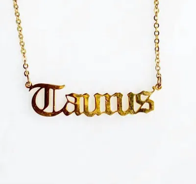 Ellison+young Gold Plated Taurus Zodiac Necklace