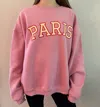 Ellison+young Paris Graphic Sweatshirt In Pink In Pink