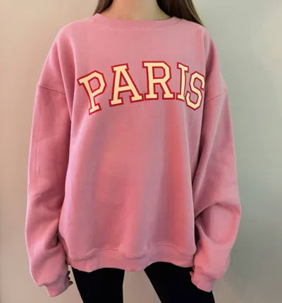 Ellison+young Paris Graphic Sweatshirt In Pink