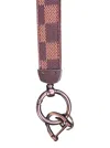 Ellison+young Unisex Checkered Faux Leather Keychain In Brown In Brown