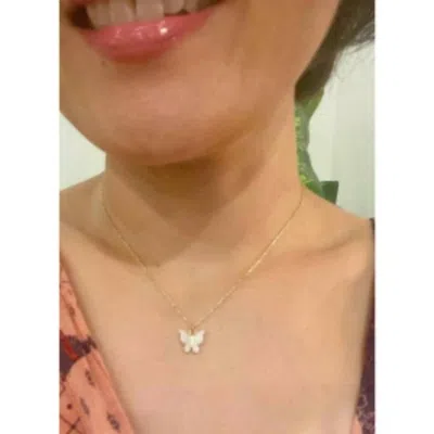 Ellison+young Women's Beauty Of Nature Butterfly Charm Necklace In Gold