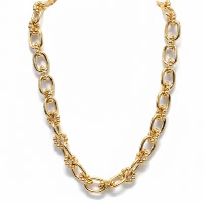 Ellison+young Women's Golden Bloom Bubble Link Necklace