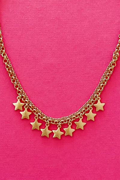 Ellison+young Women's Stars Of The Sky Star Charm Necklace In Gold