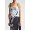 Elliss Beam Print Jersey Camisole