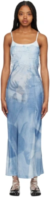 Elliss Blue Handy Jean Maxi Dress In Print Multi