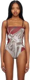 Elliss Gray Dancing Butterfly Bodysuit In Print Multi