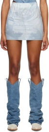 Elliss Ssense Exclusive Blue Miniskirt In Print Multi