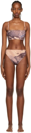 Elliss Ssense Exclusive Brown Capsule Bikini Set In Brown