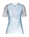Elliss Woman T-shirt Slate Blue Size M Recycled Pet, Elastane In Blue