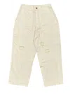Ellor Piper Tapered Crop Pant In Cream In White