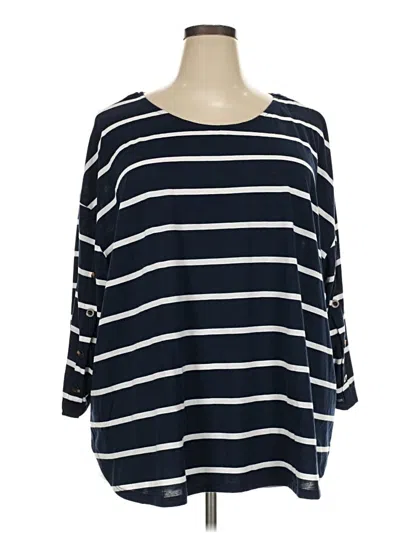 Pre-owned Ellos 3/4 Sleeve T-shirt In Blue