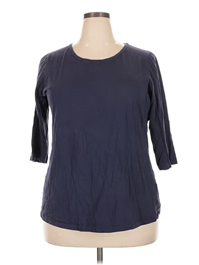 Pre-owned Ellos 3/4 Sleeve T-shirt In Blue