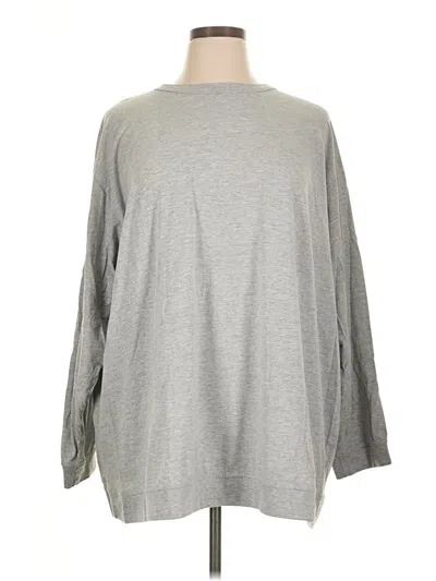 Pre-owned Ellos 3/4 Sleeve T-shirt In Gray