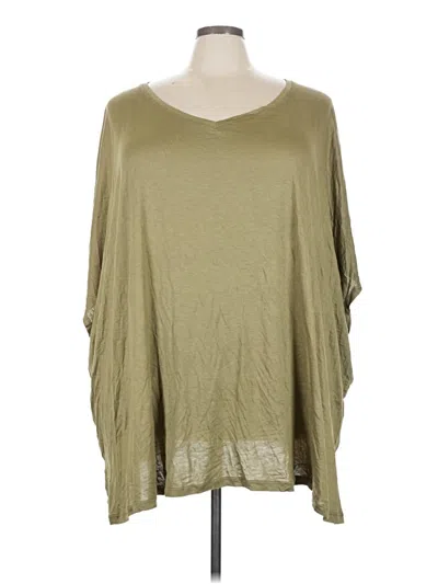 Pre-owned Ellos 3/4 Sleeve T-shirt In Green