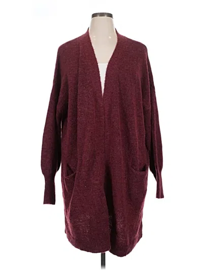 Pre-owned Ellos Cardigan Sweater In Burgundy