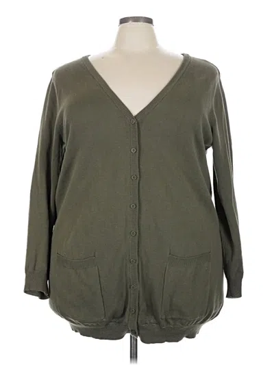 Pre-owned Ellos Cardigan Sweater In Green