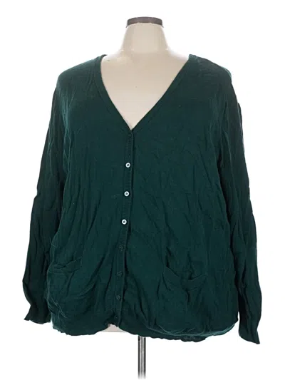 Pre-owned Ellos Cardigan Sweater In Green