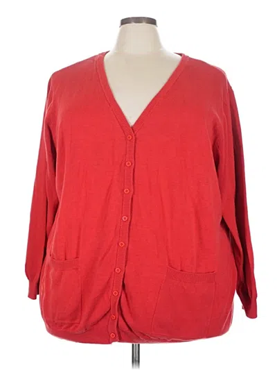 Pre-owned Ellos Cardigan Sweater In Red