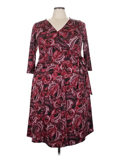 Pre-owned Ellos Casual Dress In Burgundy