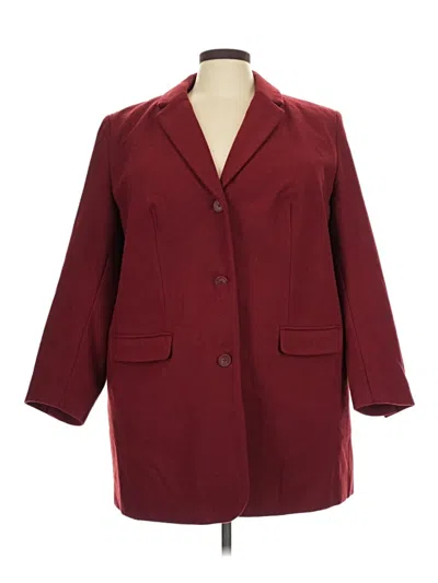 Pre-owned Ellos Coat In Burgundy