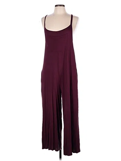 Pre-owned Ellos Jumpsuit In Burgundy