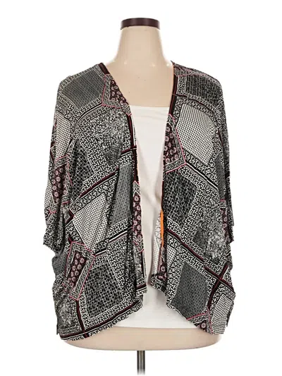Pre-owned Ellos Kimono In Gray