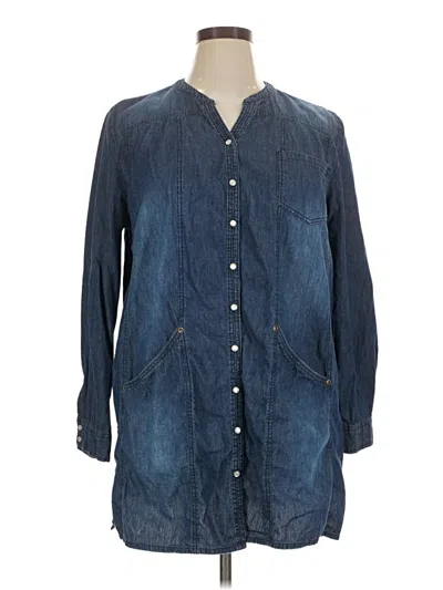 Pre-owned Ellos Long Sleeve Blouse In Blue