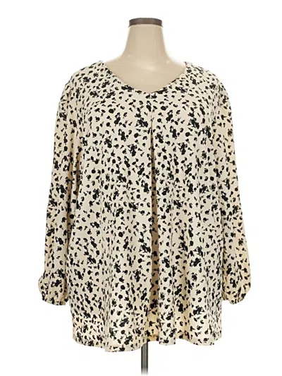 Pre-owned Ellos Long Sleeve Blouse In Ivory