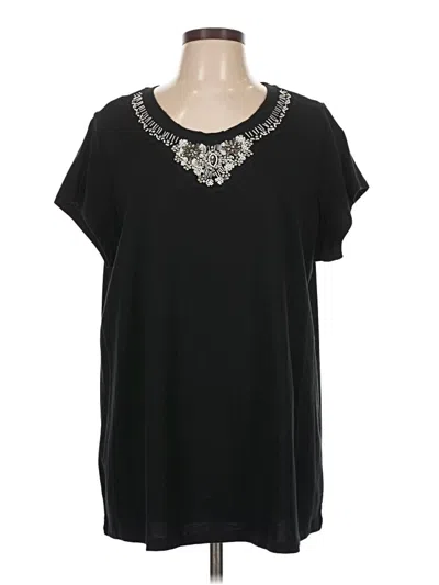 Pre-owned Ellos Short Sleeve T-shirt In Black