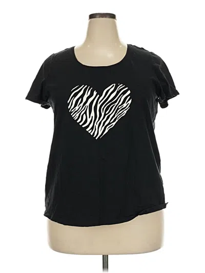Pre-owned Ellos Short Sleeve T-shirt In Black