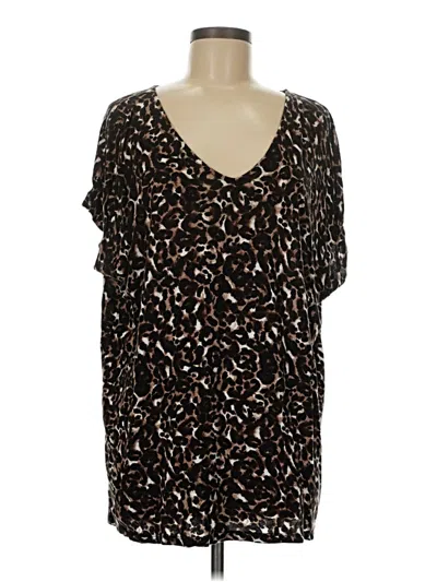 Pre-owned Ellos Short Sleeve T-shirt In Brown
