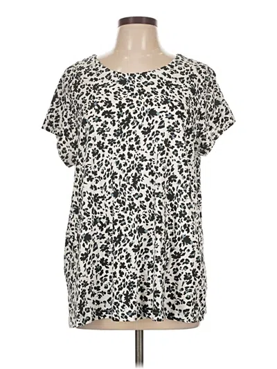 Pre-owned Ellos Short Sleeve T-shirt In Ivory